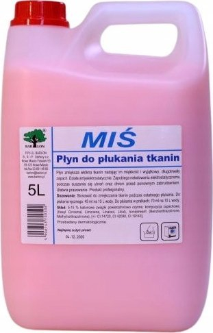 Zbutës rrobash Miś Delicate, për rroba të bardha, 5L