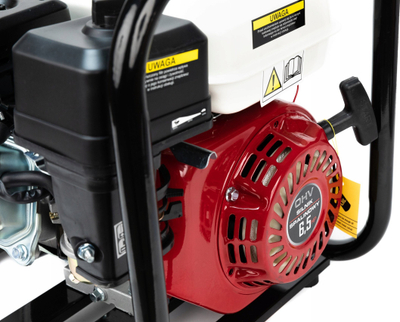 Pompë uji me benzinë OHV, 2", 7HP 600L/min, kuqe e bardhë