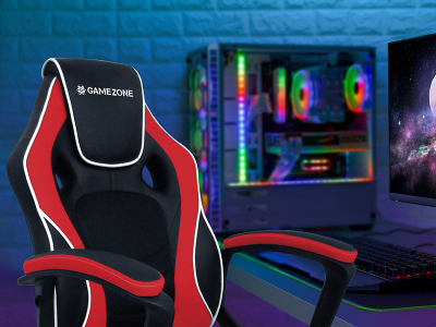 Karrige gaming DeLonghi Tracer GameZone GC33, lëkurë PU, deri 120kg, zi kuqe