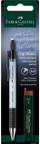 Механичка пенкало Faber Castell Grip Matic 1375, 0.5mm, со 12 резервни мини, црна