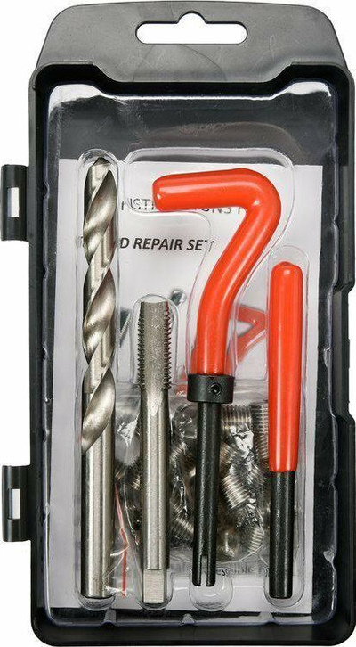 Set vegla riparimi fileto Yato YT-17634, M10x1.5mm, 30 copë, i argjendtë