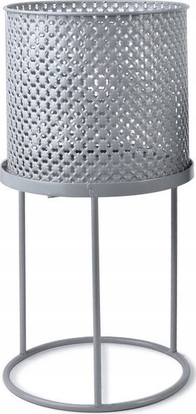 Stativ për vazo Swen Flowerpot Cover, metal, 23x27-45.5 cm, gri