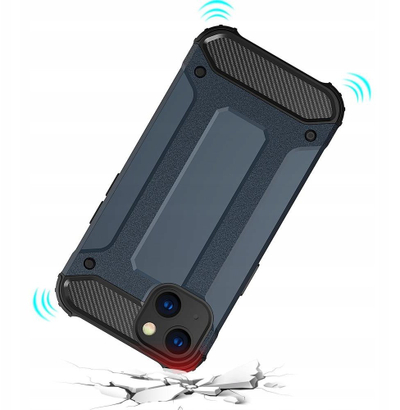 Mbrojtëse telefoni Hurtel Hybrid Armor për iPhone 14 Plus, që s’e Merr Goditjen lehtë, e zezë