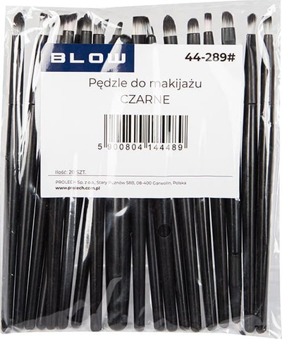 Set furça grimi BLO 44-289, 20 copë, i zi
