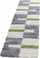 Tapet rrugicë 17 Stories Rohoman, shaggy, 80 x 250 cm, bardhë gri jeshile