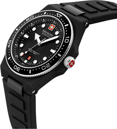 Orë për meshkuj Swiss Military Hanowa Ocean Pioneer hSA240, e zezë