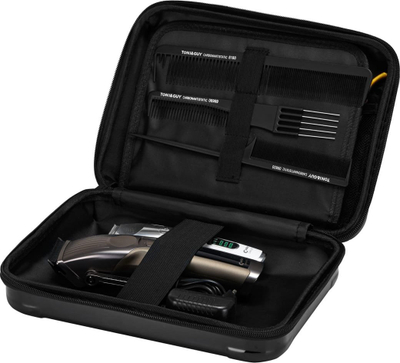 Çantë berberi Activeshop Black Barber Case, profesionale, e zezë