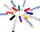 Set markerë për tabelë të bardhë LEANToys Whiteboard Marker Color, 8 copë, shumëngjyrësh