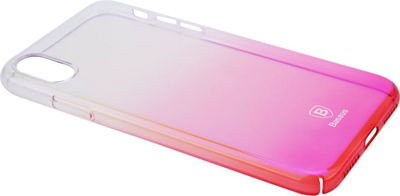 Kuti telefoni Baseus Glaze për iPhone X, e butë, transparente, rozë me gradient