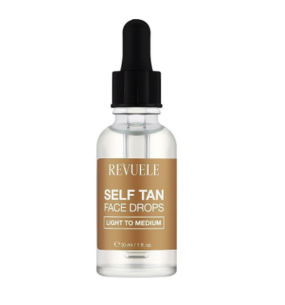 Serum vetënxirës Self Tan Face Drops Revuele Light To Medium, 30 ml