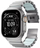 Byzylyk ore NOMAD Stratos Band 49mm, titanium natyral, mbyllje magnetike, Icy Blue Glow