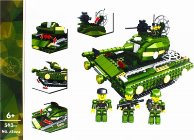 Set blloqesh Alle Blox Military Tank, 563 copa, 6+, jeshile