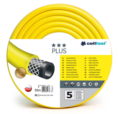 Gyp uji kopshti Cellfast Garden Hose Plus, 1", 50m, shumëngjyrësh