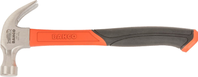 Çekiç Bahco 428 me krah të lakuar, 570g, fiberglas, portokalli