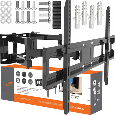 Mbajtëse muri për televizor LTC, 37"–99", deri 60 kg, VESA 600x400