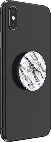 Mbajtëse telefoni Popsockets White Stone Marble 2, grip edhe stand, mermer i bardhë