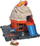 Set loje me pistë Hot Wheels City Ice Cream Shop, me ashensor, me 1 veturë, shumëngjyrësh