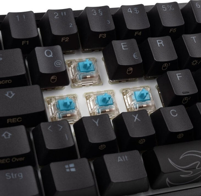 Tastierë gaming Ducky One 2 Pro Mini, 60%, RGB, Cherry MX Blue, e zezë e bardhë
