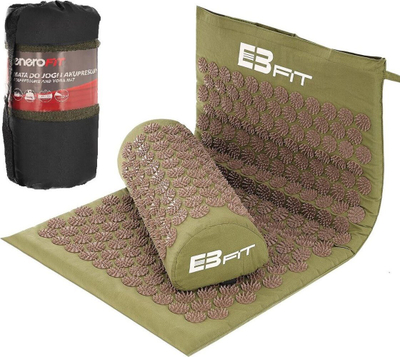 Set tapet akupresure EB Fit, me jastëk, 67x42cm, jeshil