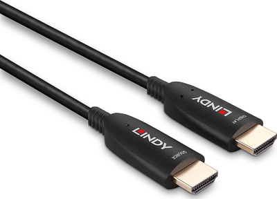 Kabllo HDMI Lindy Fibre Optic Hybrid, 60m, 8K 60Hz, e zezë