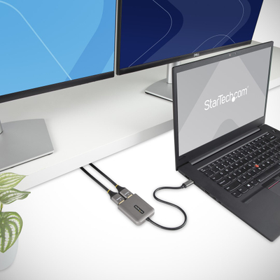 Adapter USB C në HDMI StarTech MST14CD122HD, 4K, gri e zezë