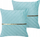Jastëk dekorativ Beliani CONEFLOWER set 2 copë, 45x45 cm, kadife, blu e çelët