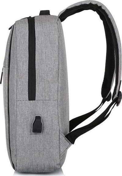 Ранец за лаптоп ESTUFF GLB203622, 15.6", со USB приклучок, сив