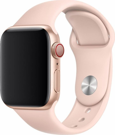 Rrip për Apple Watch, 38 40mm, fluoroelastomer, rozë e çelët