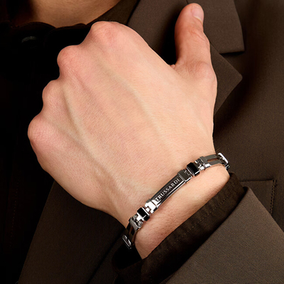 Byzylyk për meshkuj Trussardi T-Steel TJAXV25, i argjendtë