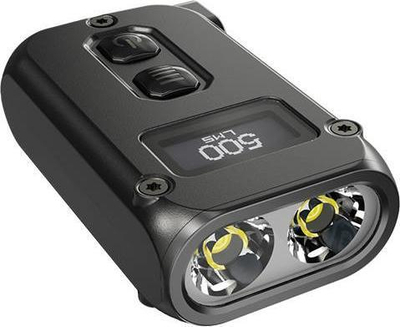 Llambë dore Nitecore Tini 2, 500 lumen, rikarikueshme USB C, e zezë