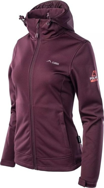 Jakne softshell për goca Elbrus Ifaro Polartec, me kapuç, që s’e merr era, lejla e errët