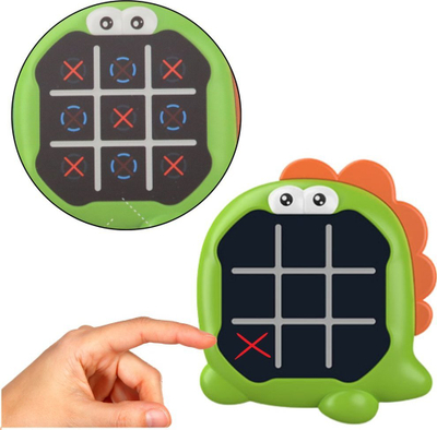 Loja elektronike LEAN Toys 3in1 Tic Tac Toe Memory Dinosaur, për fëmijë 3+, jeshile