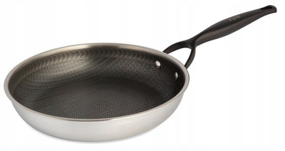 Tigan induksioni Zyle ZY1024FP, çelik inox, Ø24 cm, argjendtë