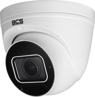 Kamerë IP dome BCS BCS-P-EIP58VSR4-Ai2, 8MP 4K, motozoom, IR 40m, IP67, e bardhë