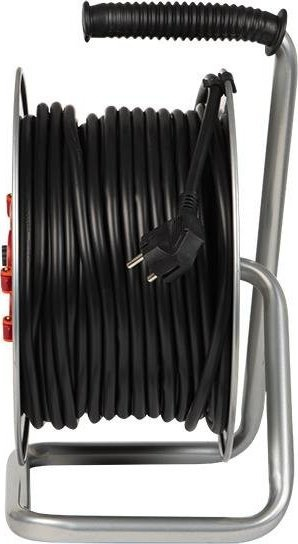 Zgjatues elektrik me bobinë Blow Metal Reel, 50m, 3x2.5mm², i zi