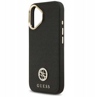 Maskë telefoni Guess Hardcase 4G për iPhone 17, GUHMP17SPGCRMDEK, e zezë