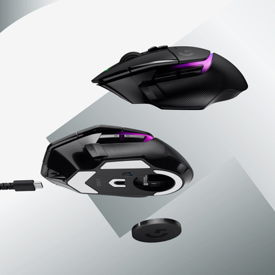 Гејминг глушец Logitech G502 X Plus, безжичен, RGB, црн
