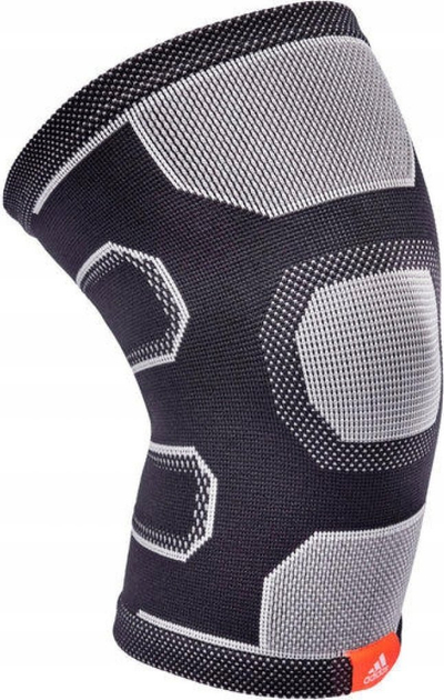 Mbajtëse gjuri Adidas Knee Support, L, me kompresion elastik, gri