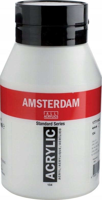 Акрилна боја Amsterdam Standard Series 104, 1L, цинк бела, бела