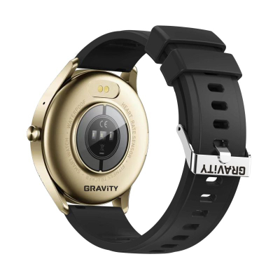 Smartwatch Gravity GT2-3, ekran 1.28" IPS, Bluetooth 5.1, ari me të zezë