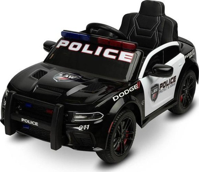 Makinë elektrike për kalamaj Toyz Dodge Charger Police, 12V, me telekomandë, e zezë