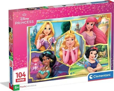 Puzzle Clementoni Super Princess, 104 pjesë, për fëmijë