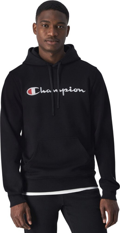 Bluzë me kapuç Champion Hooded Sweatshirt M 220253.KK001, për burra, me logo, e zezë