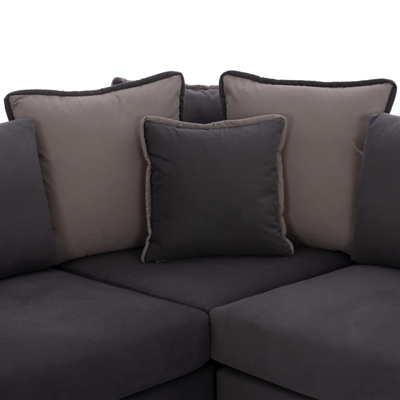 Divan këndor Home HM3255.01L, stof rezistent ndaj njollave, 270x225cm, gri