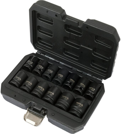 Set çelësa goditës YATO YT-10251, 13 pjesë, 1/2", 10-24 mm