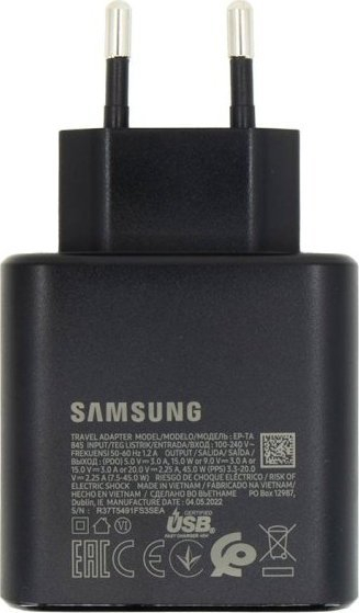 Karikues udhëtimi Samsung Quickcharge USB C 45W, dalje USB C, i zi