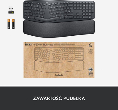Tastierë Logitech Ergo, wireless, US INTL, grafit