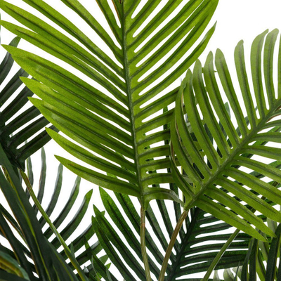 Bimë dekorative fallco Ceramic Palm me bazë druri H72, 60 cm, qeramike, bardh e gjelbër