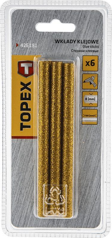 Shkopinj ngjitës TOPEX 42E581, 8 mm, 6 copë, ngjyrë ari me shkëlqim