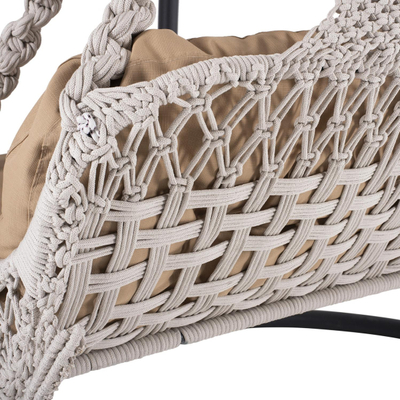 Luhatëse për dy persona macrame (HM5898.02), gri